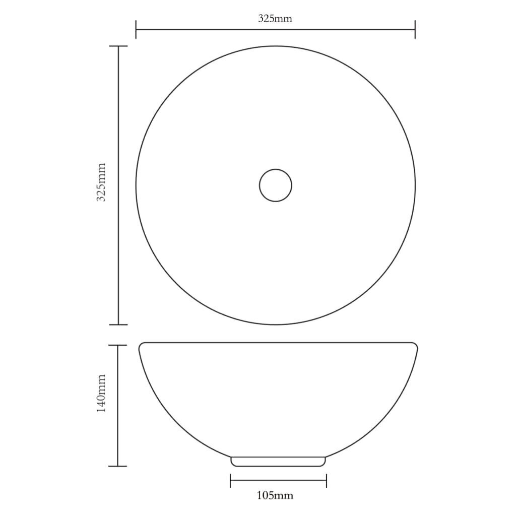 Pesuallas 32,5x14 cm keraaminen hopea hinta ja tiedot | Pesualtaat | hobbyhall.fi