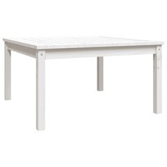 Puutarhapöytä valkoinen 82,5x82,5x45 cm täysi mänty hinta ja tiedot | Puutarhapöydät | hobbyhall.fi