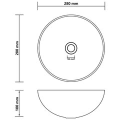 Kylpyhuoneen pesuallas keraaminen vaaleansininen pyöreä hinta ja tiedot | Pesualtaat | hobbyhall.fi