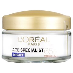 Yökasvovoide ryppyjä vastaan ​​L'Oréal Age Specialist, 50 ml hinta ja tiedot | Kasvovoiteet | hobbyhall.fi