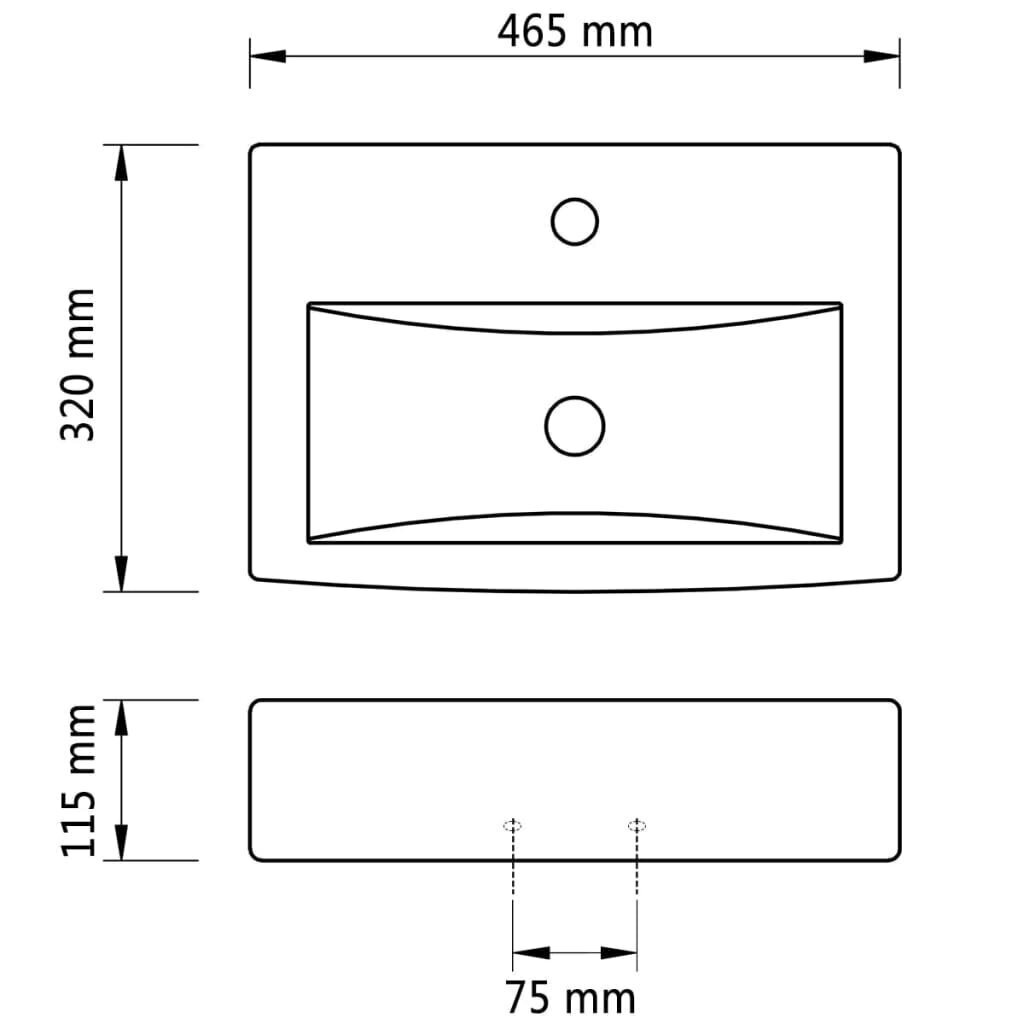 Keraaminen pesuallas 141932 hinta ja tiedot | Pesualtaat | hobbyhall.fi