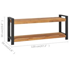 Penkki 120 cm täysi tiikki hinta ja tiedot | Kenkäkaapit ja -hyllyt | hobbyhall.fi