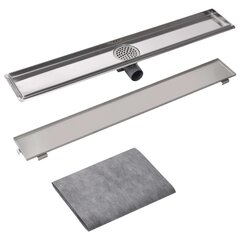 Lineaarinen Suihkukaivo 830x140 mm Ruostumaton Teräs hinta ja tiedot | Vesilukot | hobbyhall.fi