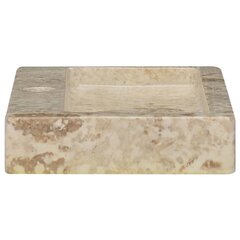 Seinäkiinnitettävä Pesuallas kerma 38x24x6,5 cm marmori hinta ja tiedot | Pesualtaat | hobbyhall.fi