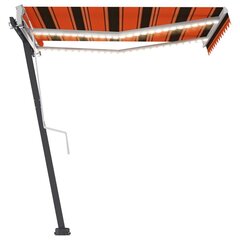 Sisäänkelattava markiisi LEDillä 300x250 cm oranssiruskea hinta ja tiedot | Aurinkovarjot ja markiisit | hobbyhall.fi