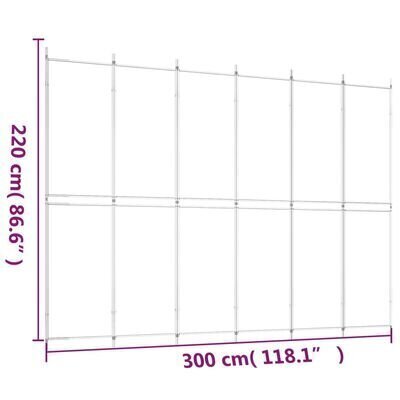 6-paneelinen Tilanjakaja musta 300x220 cm kangas hinta ja tiedot | Sermit ja tilanjakajat | hobbyhall.fi