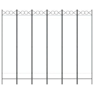 6-paneelinen Tilanjakaja valkoinen 240x200 cm kangas hinta ja tiedot | Sermit ja tilanjakajat | hobbyhall.fi