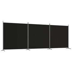 3-paneelinen Tilanjakaja musta 525x180 cm kangas hinta ja tiedot | Sermit ja tilanjakajat | hobbyhall.fi