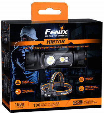 Fenix HM70R Ajovalaisin hinta ja tiedot | Retkilamput | hobbyhall.fi