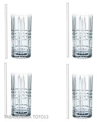 Nachtmann Longdrink -lasisarja, 4 kpl + 4 lasipilliä hinta ja tiedot | Lasit, mukit ja kannut | hobbyhall.fi