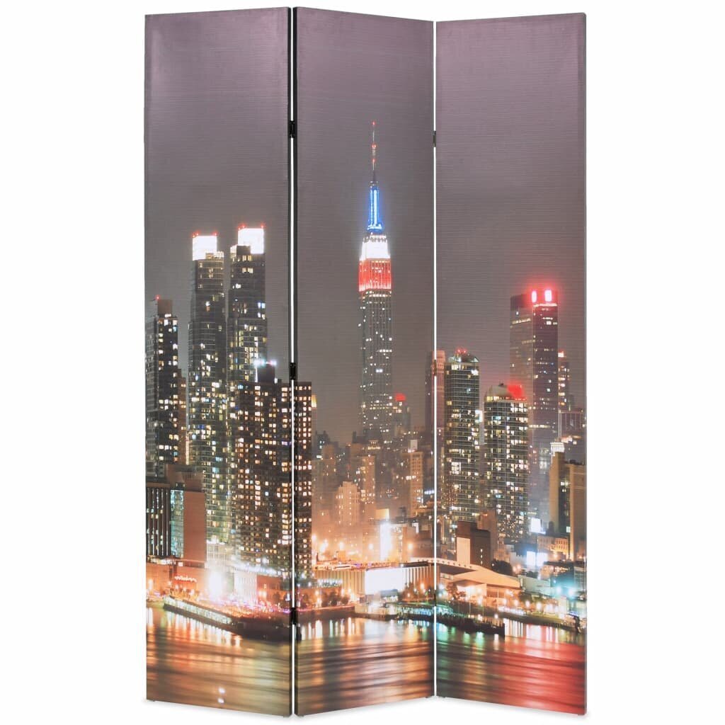 Taitettava tilanjakaja 120x170 cm New Yorkin yömaisema hinta ja tiedot | Sermit ja tilanjakajat | hobbyhall.fi