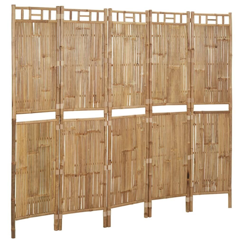 5-paneelinen tilanjakaja bambu 200x180 cm hinta ja tiedot | Sermit ja tilanjakajat | hobbyhall.fi