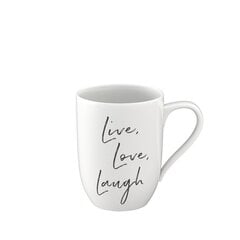 Like by Villeroy & Boch Muki Statement 0,34l Live Love Laugh hinta ja tiedot | Lasit, mukit ja kannut | hobbyhall.fi