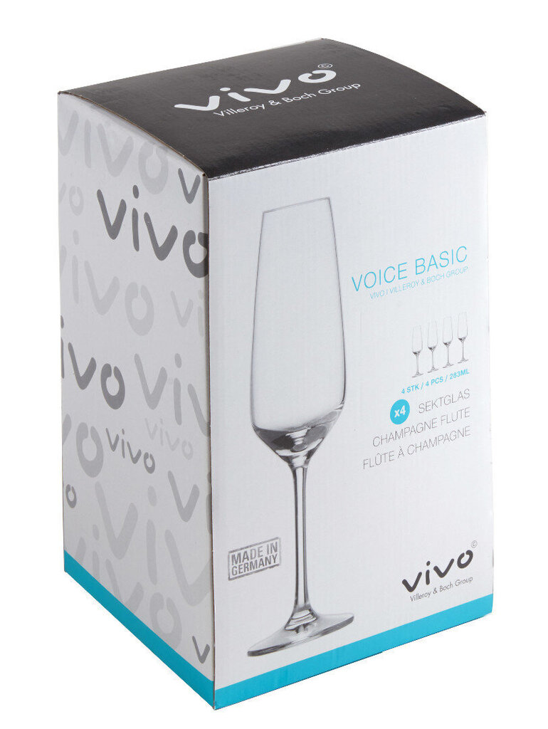 Vivo by Villeroy & Boch Samppanjalasisetti Voice Basic 0,36l 4-os. hinta ja tiedot | Lasit, mukit ja kannut | hobbyhall.fi