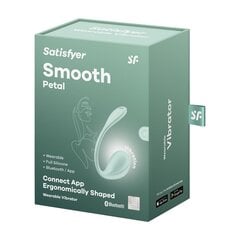 Vibrator Satisfyer Smooth Petal Connect -sovellus, vaaleanvihreä hinta ja tiedot | Vibraattorit | hobbyhall.fi