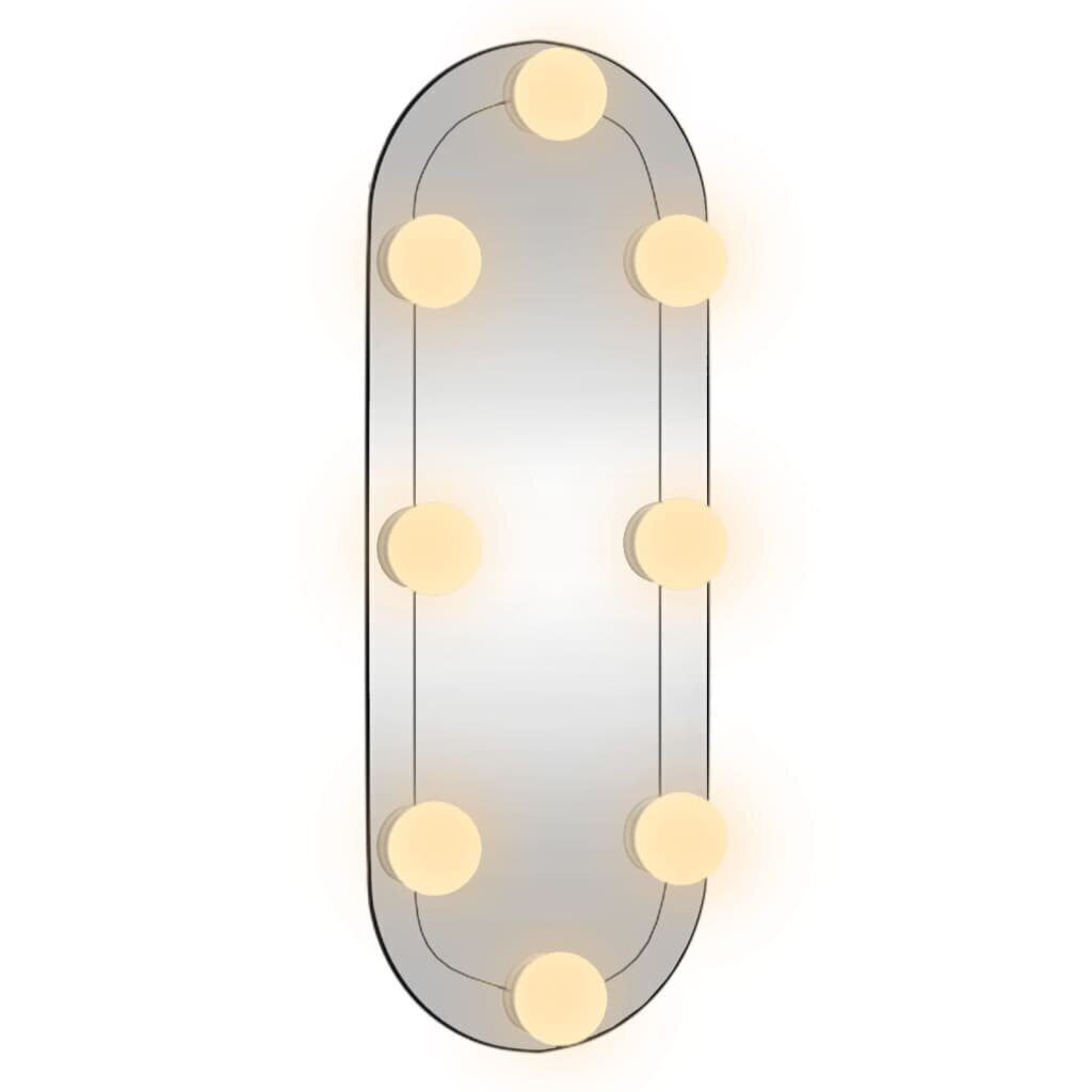 Seinäpeili LED-valoilla 15x40 cm lasi ovaali hinta ja tiedot | Peilit | hobbyhall.fi