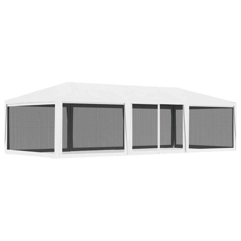 Juhlateltta 4 verkkosivuseinää 4x9 m valkoinen hinta ja tiedot | Puutarhapaviljongit | hobbyhall.fi