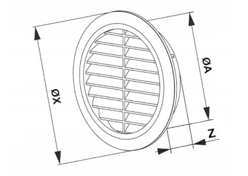 Pyöreä tuuletusritilä T30CZ fi100 musta hinta ja tiedot | Kylpyhuoneen tuulettimet | hobbyhall.fi