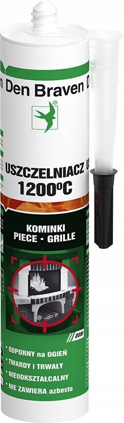 Liesi- ja takkatiiviste musta Fire Sealant 310 ml hinta ja tiedot | Eristeet ja tiivisteet | hobbyhall.fi