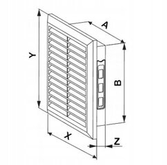 Ilmanvaihtosäleikkö ruskea T40BR 140x140 hinta ja tiedot | Kylpyhuoneen tuulettimet | hobbyhall.fi