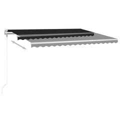 Sisäänkelattava markiisi LED/tuulisensori 450x350cm antrasiitti hinta ja tiedot | Aurinkovarjot ja markiisit | hobbyhall.fi