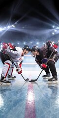 Ice Hockey -pyyhe, 70 x 140 cm kaina ir informacija | Pyyhkeet | hobbyhall.fi