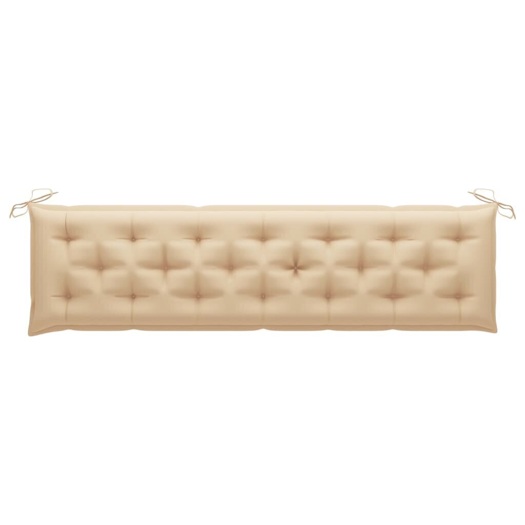 Tyyny puutarhapenkille, beige, 200x50x7 cm hinta ja tiedot | Istuintyynyt, pehmusteet ja päälliset | hobbyhall.fi