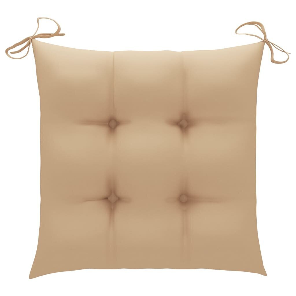 Tuolityynyt, 6 kpl, 40x40x7 cm, beige hinta ja tiedot | Istuintyynyt, pehmusteet ja päälliset | hobbyhall.fi