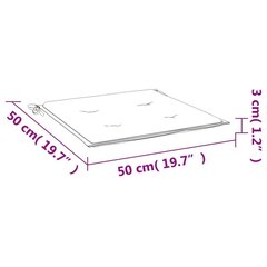 Istuintyynyt 6 kpl lehtikuvio 50x50x3 cm kangas hinta ja tiedot | Istuintyynyt, pehmusteet ja päälliset | hobbyhall.fi