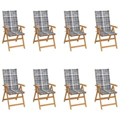 Makaavat puutarhatuolit tyynyillä, 8 kpl, ruskea hinta ja tiedot | Puutarhatuolit | hobbyhall.fi