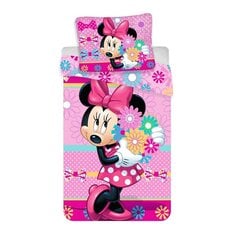 Minnie Bows and Flowers -pussilakanasetti, 140 x 200 cm + 1 tyynyliina 60 x 80 cm hinta ja tiedot | Vuodevaatteet lapsille | hobbyhall.fi