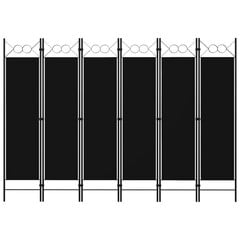 6-Paneelinen tilanjakaja 240x180 cm musta hinta ja tiedot | Sermit ja tilanjakajat | hobbyhall.fi