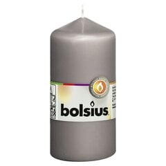 Bolsius Pilarikynttilät 10 kpl 120x58 mm lämmin harmaa hinta ja tiedot | Kynttilät ja kynttilänjalat | hobbyhall.fi