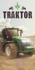 Tractor Green -pyyhe, 70 x 140 cm kaina ir informacija | Pyyhkeet | hobbyhall.fi