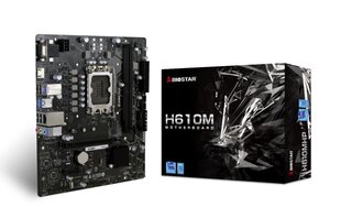 Emolevy|BIOSTAR|Intel H610|LGA1700|MicroATX|Muisti DDR4|Muistipaikat 2|1xPCI-Express 3.0 1x|1xPCI-Express 4.0 16x|1xM.2|1x15pin D-sub|1xH hinta ja tiedot | Emolevyt | hobbyhall.fi