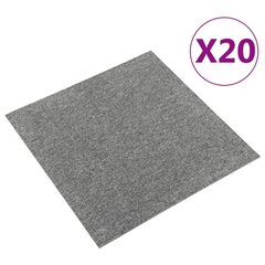 Tekstiililaatta 20 kpl 5 m² 50x50 cm harmaa hinta ja tiedot | Isot matot | hobbyhall.fi