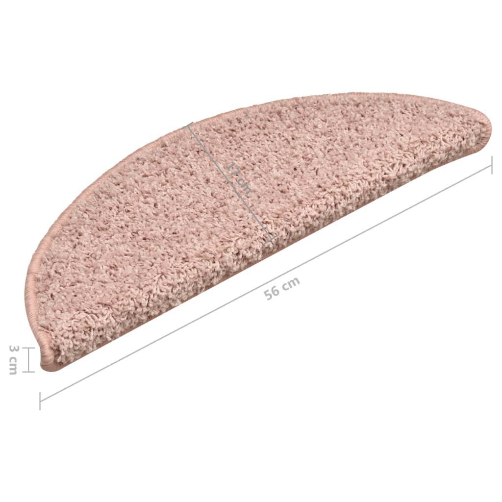 Porrasmatot 15 kpl vaalea pinkki 56x17x3 cm hinta ja tiedot | Isot matot | hobbyhall.fi