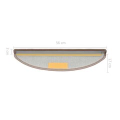 Porrasmatot 15 kpl vaaleanruskea 56 x 17 x 3 cm hinta ja tiedot | Isot matot | hobbyhall.fi