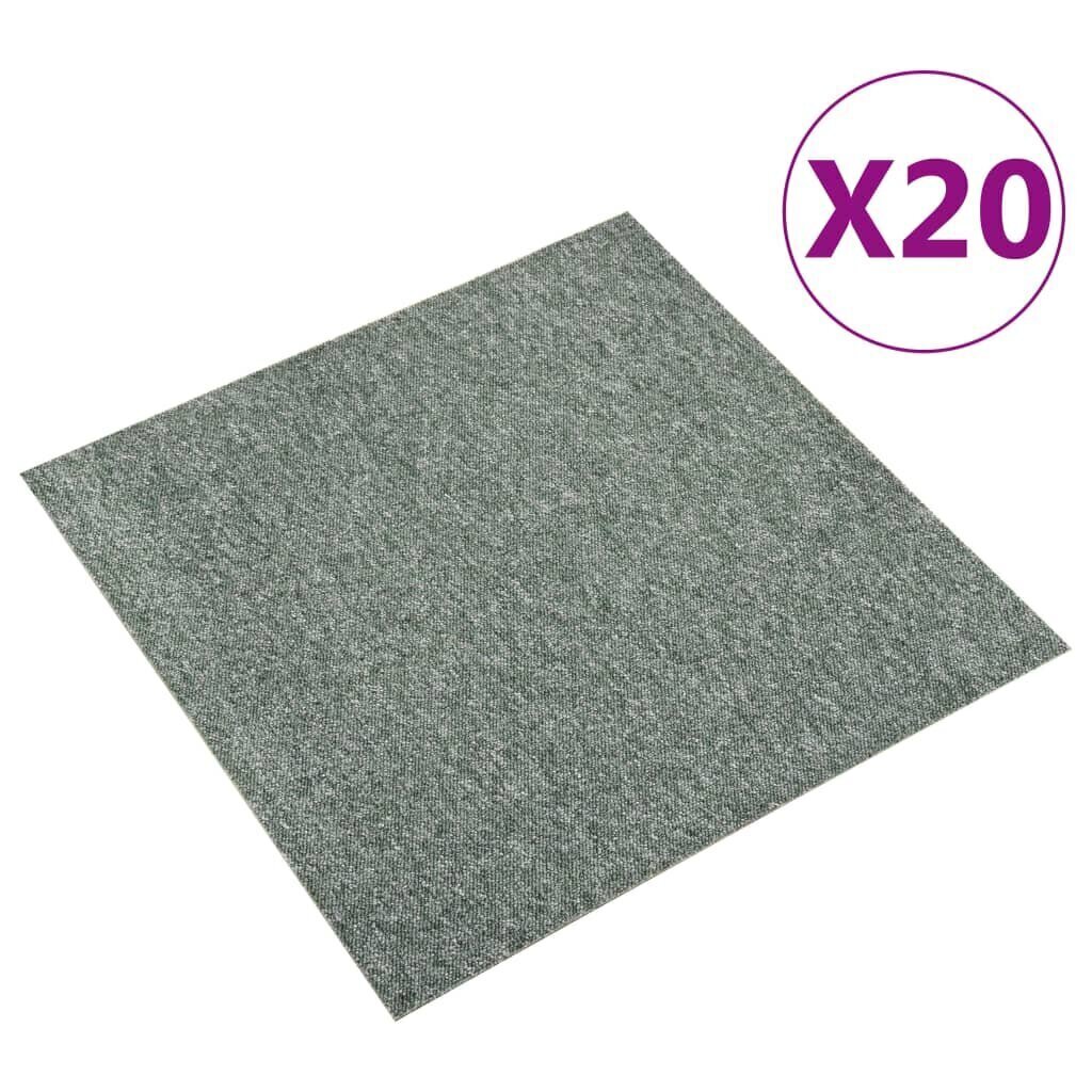 Tekstiililaatta 20 kpl 5 m² 50x50 cm vihreä hinta ja tiedot | Isot matot | hobbyhall.fi