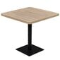 Bistropöytä MDF ja teräs neliö 80x80x75 cm tammenvärinen hinta ja tiedot | Ruokapöydät | hobbyhall.fi