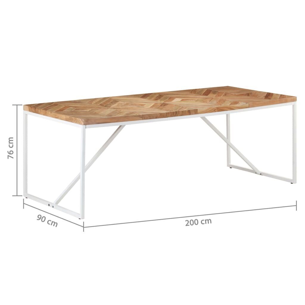 Ruokapöytä 200x90x76 cm täysi akaasia- ja mangopuu hinta ja tiedot | Ruokapöydät | hobbyhall.fi