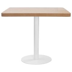 Bistropöytä vaaleanruskea 80x80 cm MDF hinta ja tiedot | Ruokapöydät | hobbyhall.fi