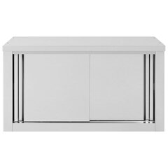 Keittiön seinäkaappi liukuovilla 90x40x50 cm ruostumaton teräs hinta ja tiedot | Keittiön kaapit | hobbyhall.fi