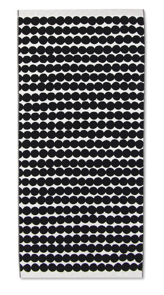 Marimekko Räsymatto - kylpypyyhe, musta-valkoinen, 70 x 150 cm hinta ja tiedot | Pyyhkeet | hobbyhall.fi