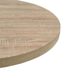 Bistropöytä MDF ja teräs pyöreä 60x75 cm tammenvärinen hinta ja tiedot | Ruokapöydät | hobbyhall.fi