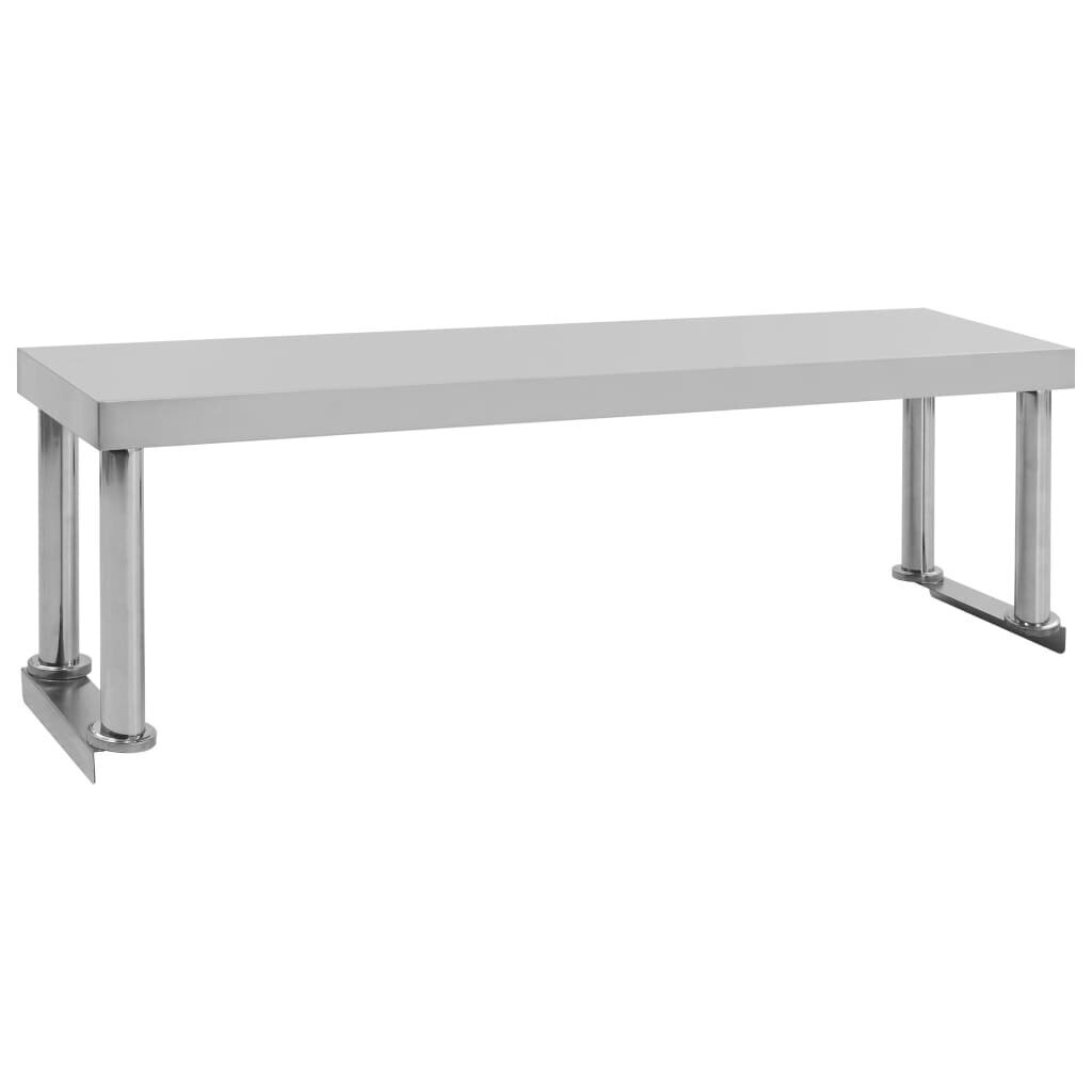 Keittiön työtason hylly 120x30x35 cm ruostumaton teräs hinta ja tiedot | Keittiökalusteiden lisätarvikkeet | hobbyhall.fi