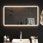 Kylpyhuoneen LED-peili, 90x50cm hinta ja tiedot | Peilit | hobbyhall.fi