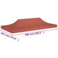 Juhlateltan katto 6x3 m terrakotta 270 g/m² hinta ja tiedot | Puutarhapaviljongit | hobbyhall.fi