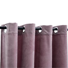 Pimennysverhot renkailla 2 kpl sametti pinkki 140x175 cm hinta ja tiedot | Verhot | hobbyhall.fi