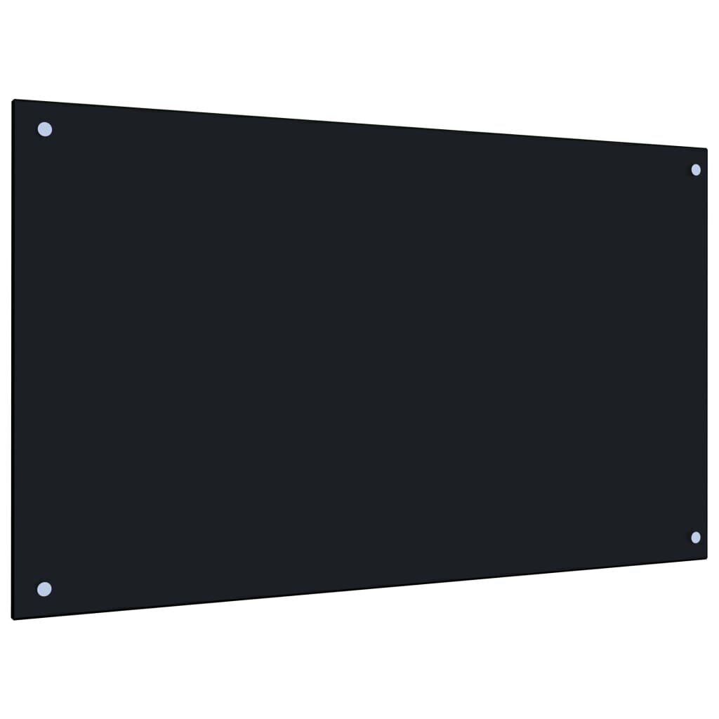 Keittiön roiskesuoja musta 100x60 cm karkaistu lasi hinta ja tiedot | Keittiökalusteiden lisätarvikkeet | hobbyhall.fi